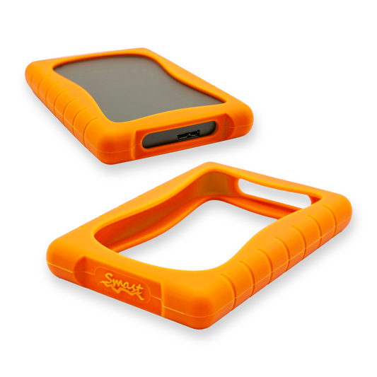 Custodia Cover Silicone Hard Disk Esterno 2.5'' 1TB /2TB Cover Silicone Antiurto Anticaduta Antiscivolo (Orange).