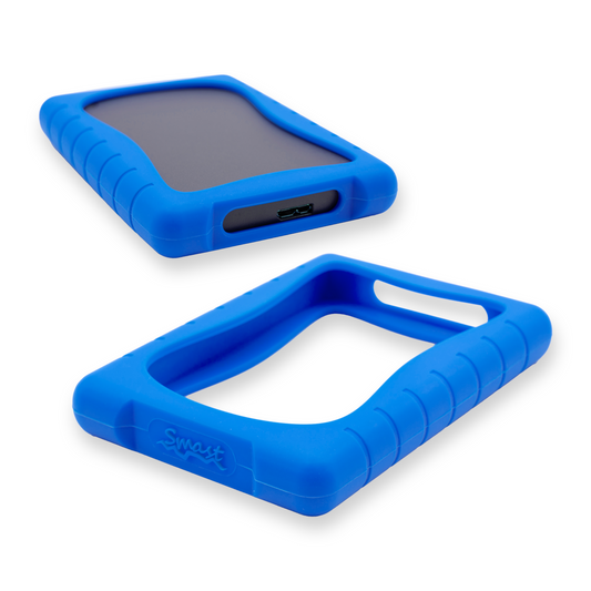 Custodia Cover Silicone Hard Disk Esterno 2.5'' 1TB /2TB Cover Silicone Antiurto Anticaduta Antiscivolo (Blue).