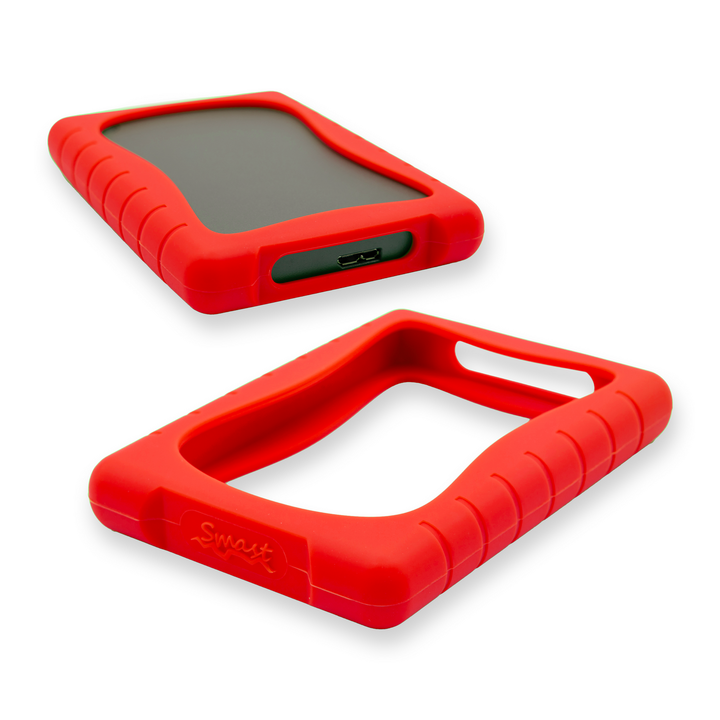 Custodia Cover Silicone Hard Disk Esterno 2.5'' 1TB /2TB Cover Silicone Antiurto Anticaduta Antiscivolo (Red).